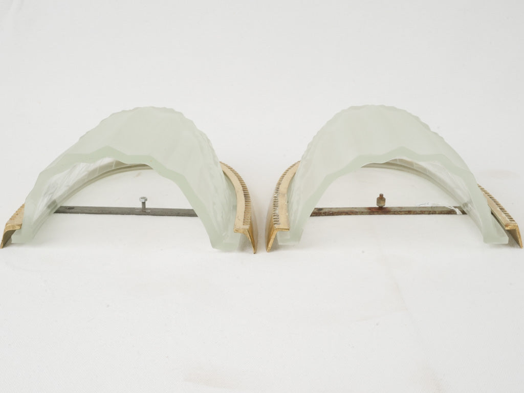 Beaded edge antique sconces