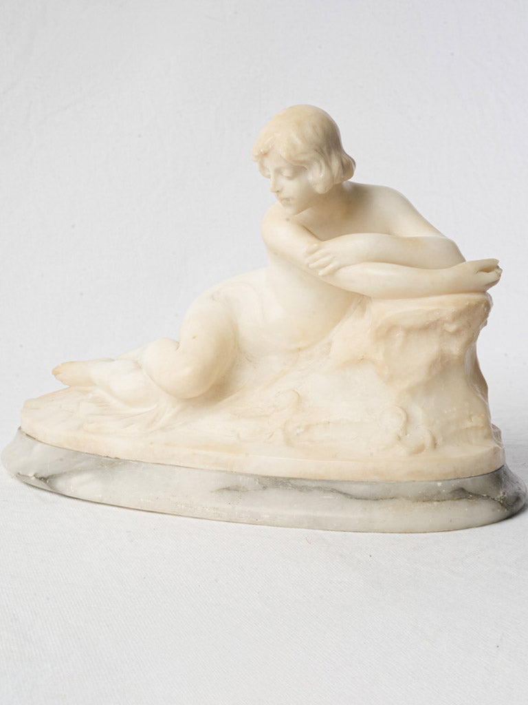 Graceful vintage alabaster sculpture piece