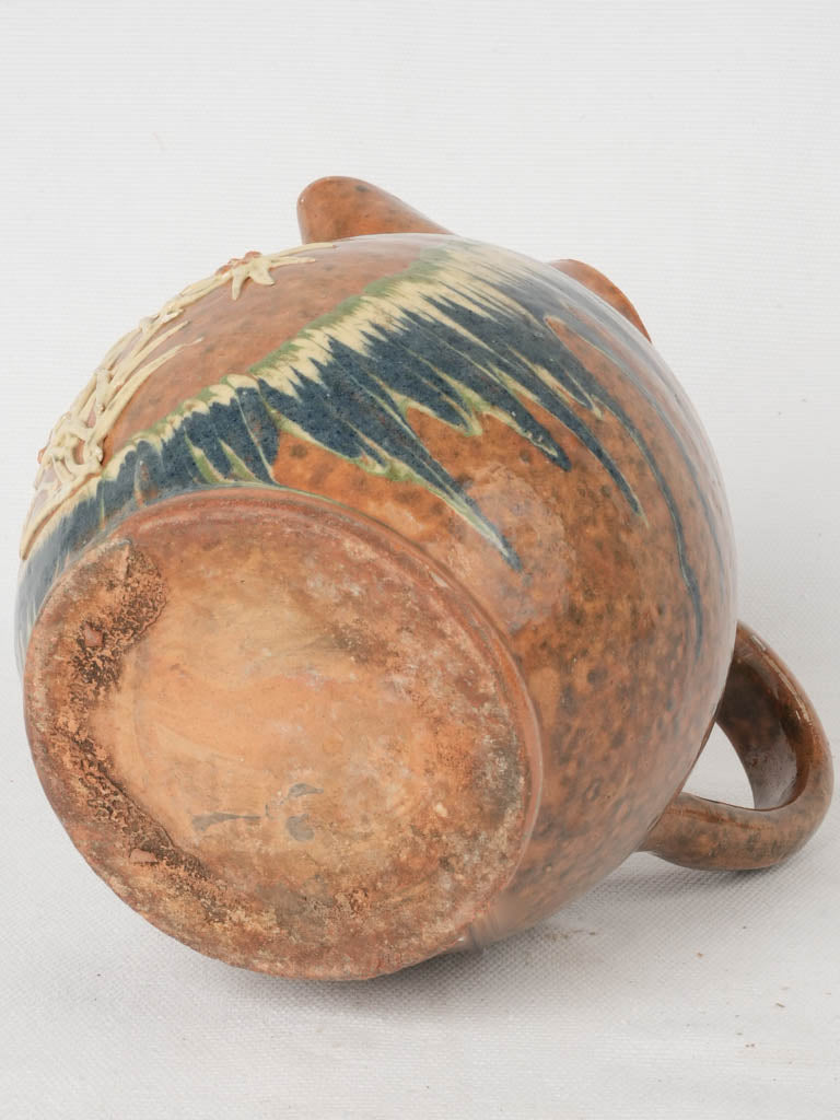 Crafted French Jaspe Glaze Pitcher