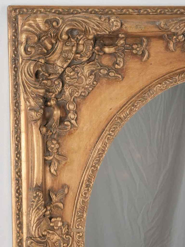 Vintage gold-patina Italian wall mirror