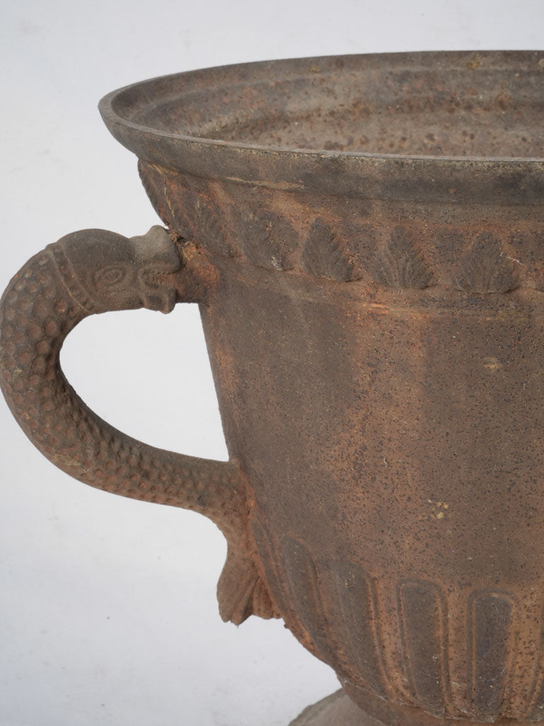 Aged patina garden planter