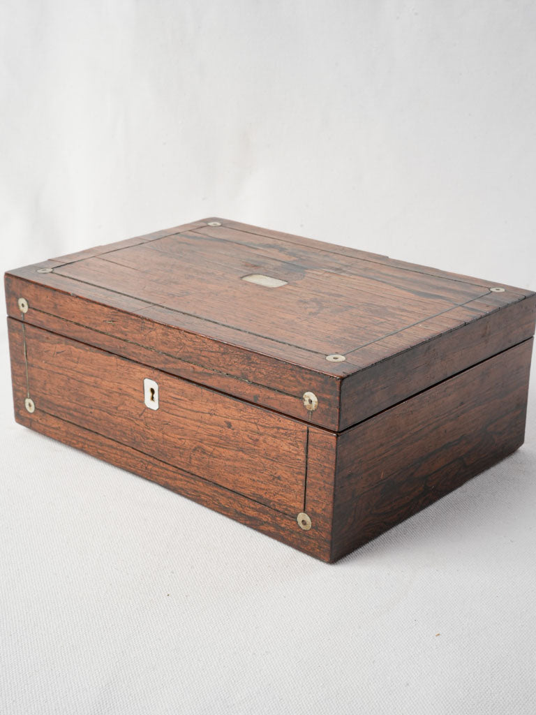 Vintage rosewood keepsake storage box