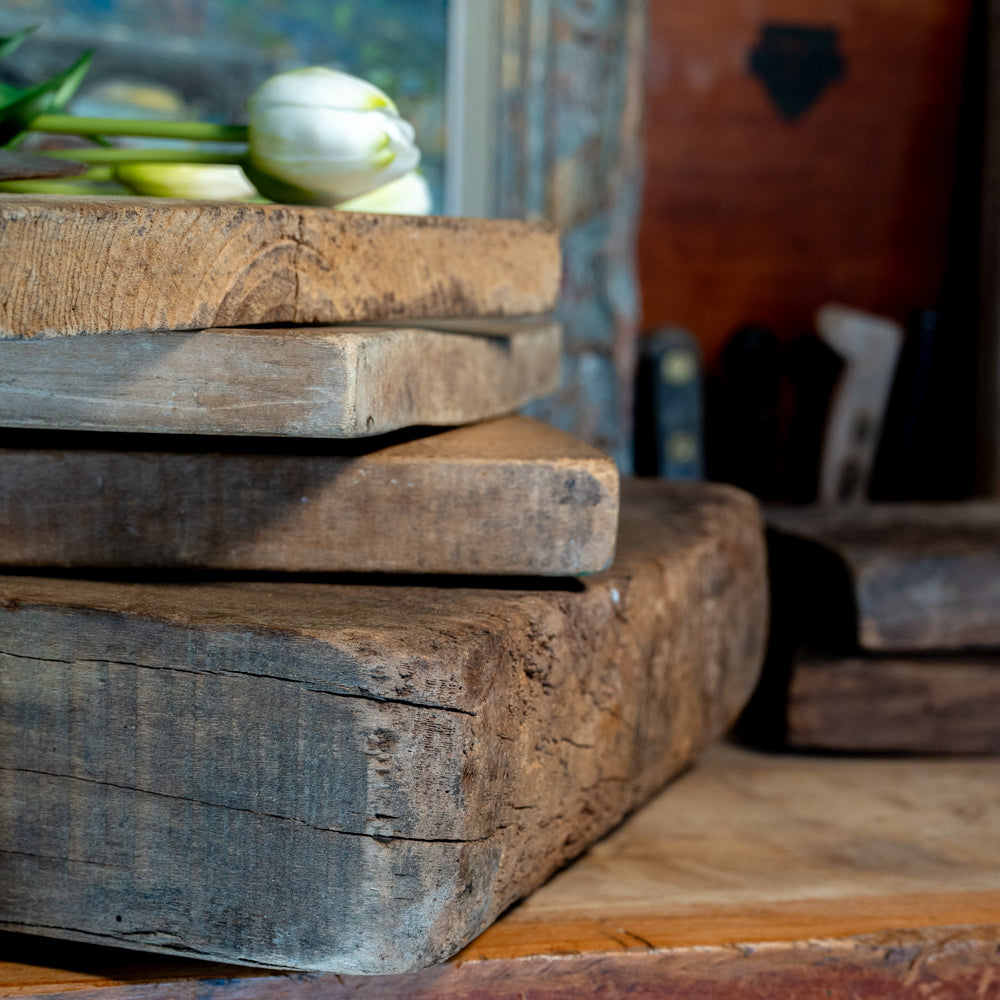Classic French wooden butcher's block