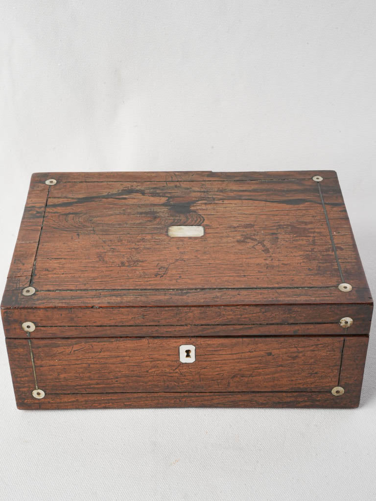 Refined English rosewood treasure box