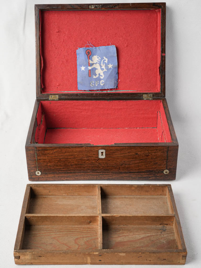 Luxurious rosewood desk accessory box