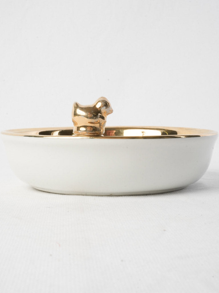 White glazed porcelain plate