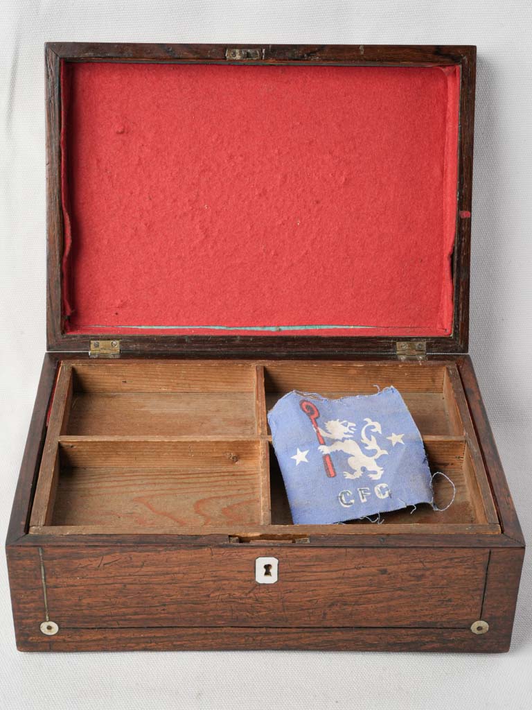 Charming timeworn rosewood display box