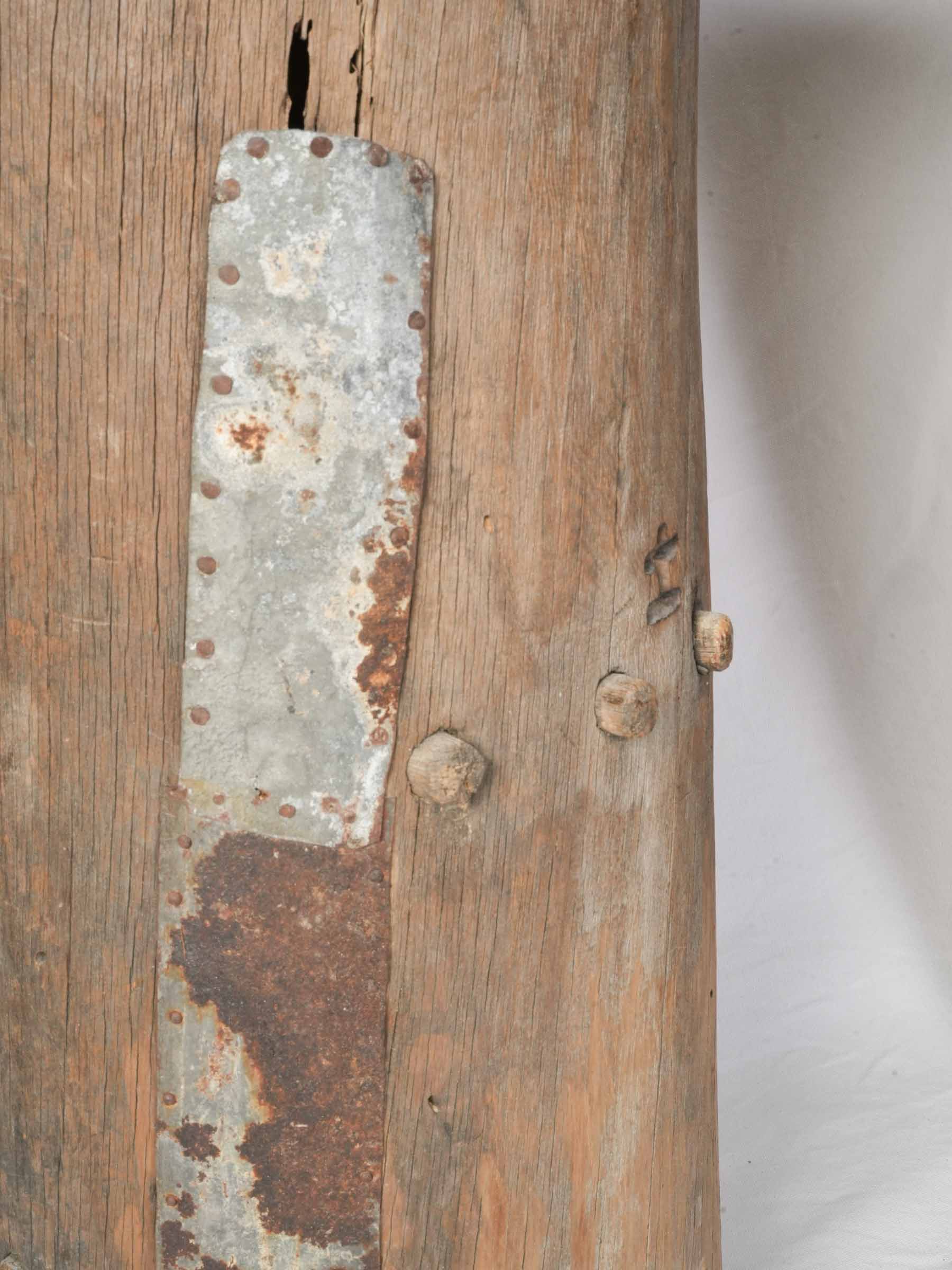 Pair of Repurposed Cévennes Trunk Beehives with Stone Roofs - 31"