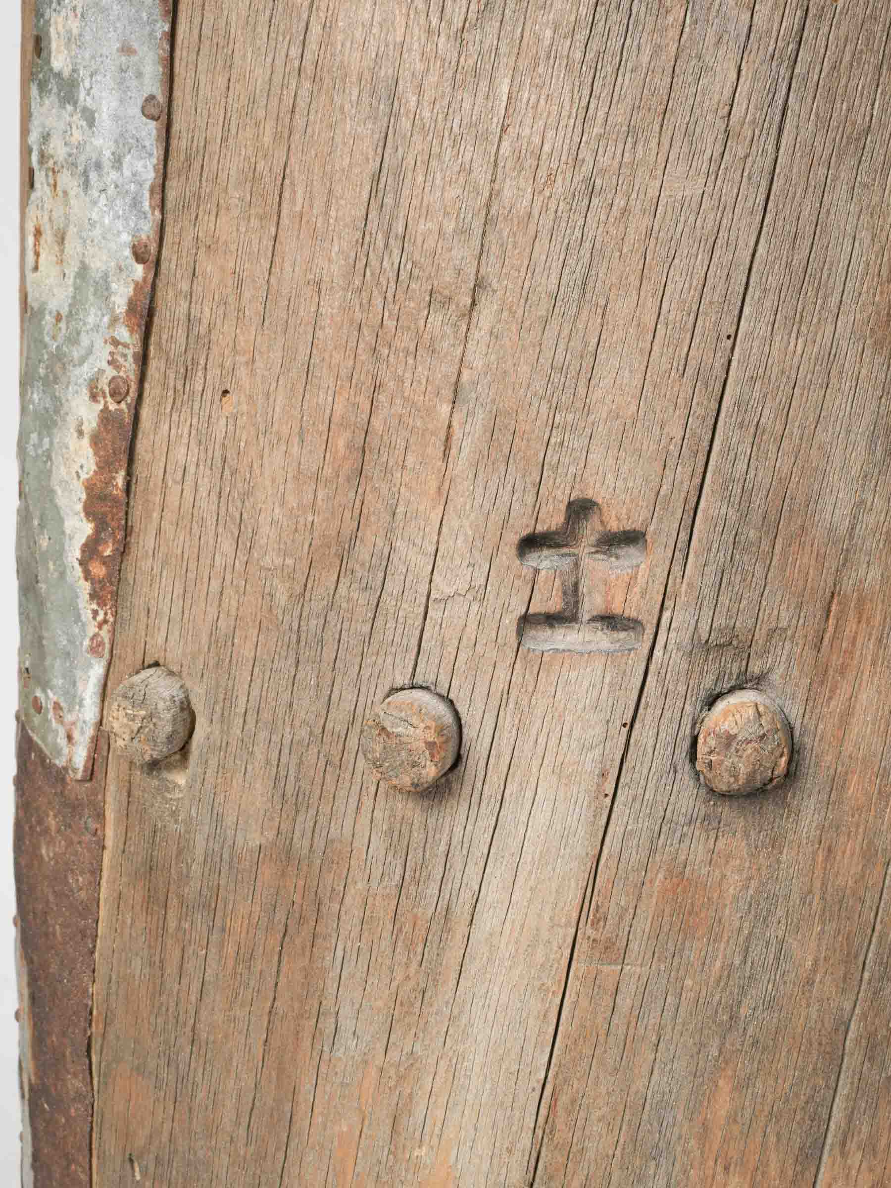 Pair of Repurposed Cévennes Trunk Beehives with Stone Roofs - 31"
