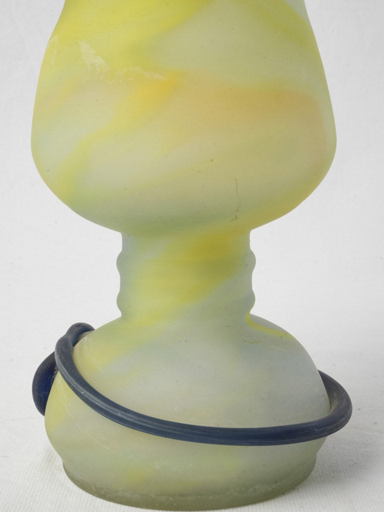 Velvet acid satin finish vase