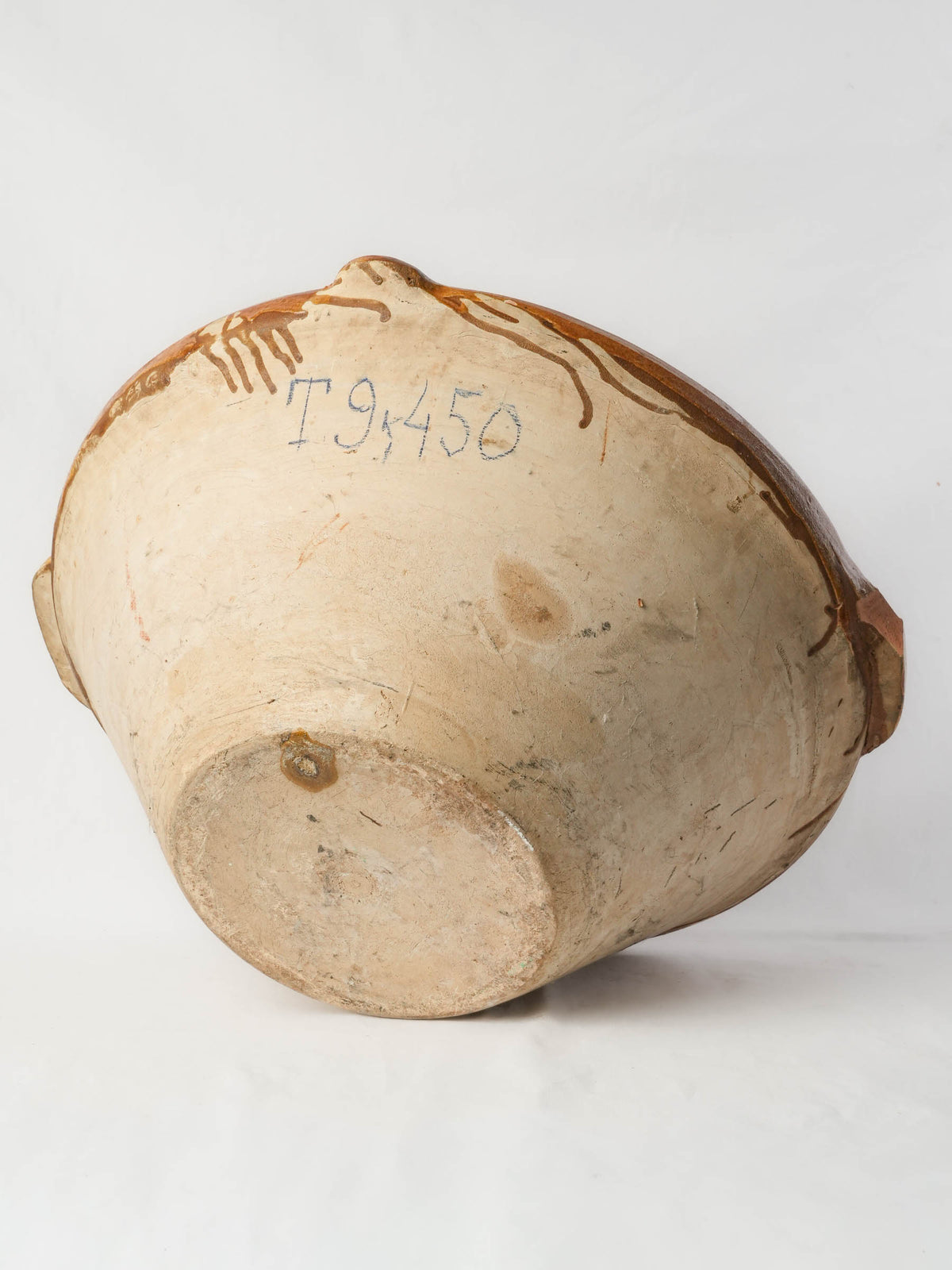 Very Large Artisanal Tian Bowl with Honey-Ochre Glaze - 24½"