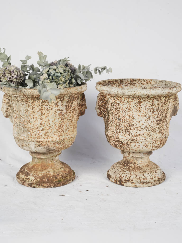 Elegant classical French garden urns