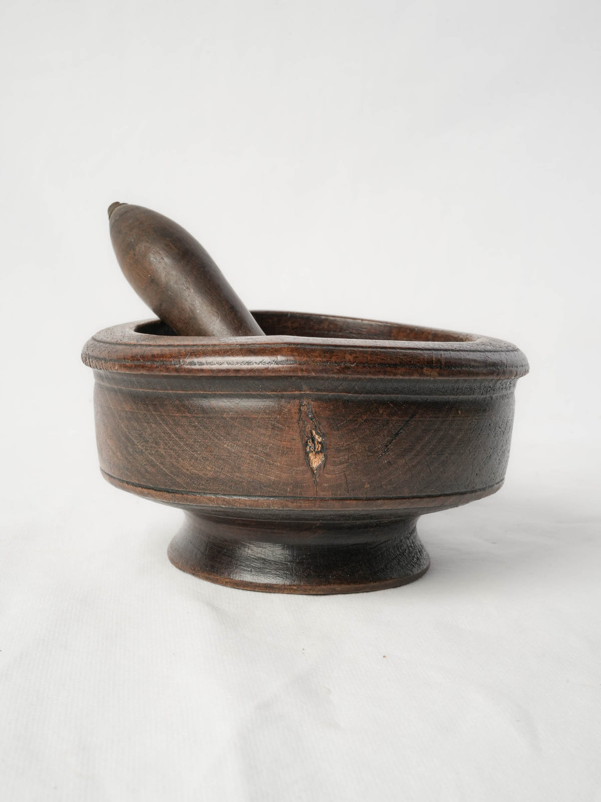 Antique Rustic French Mortar & Pestle Set - 3½" x 7½"