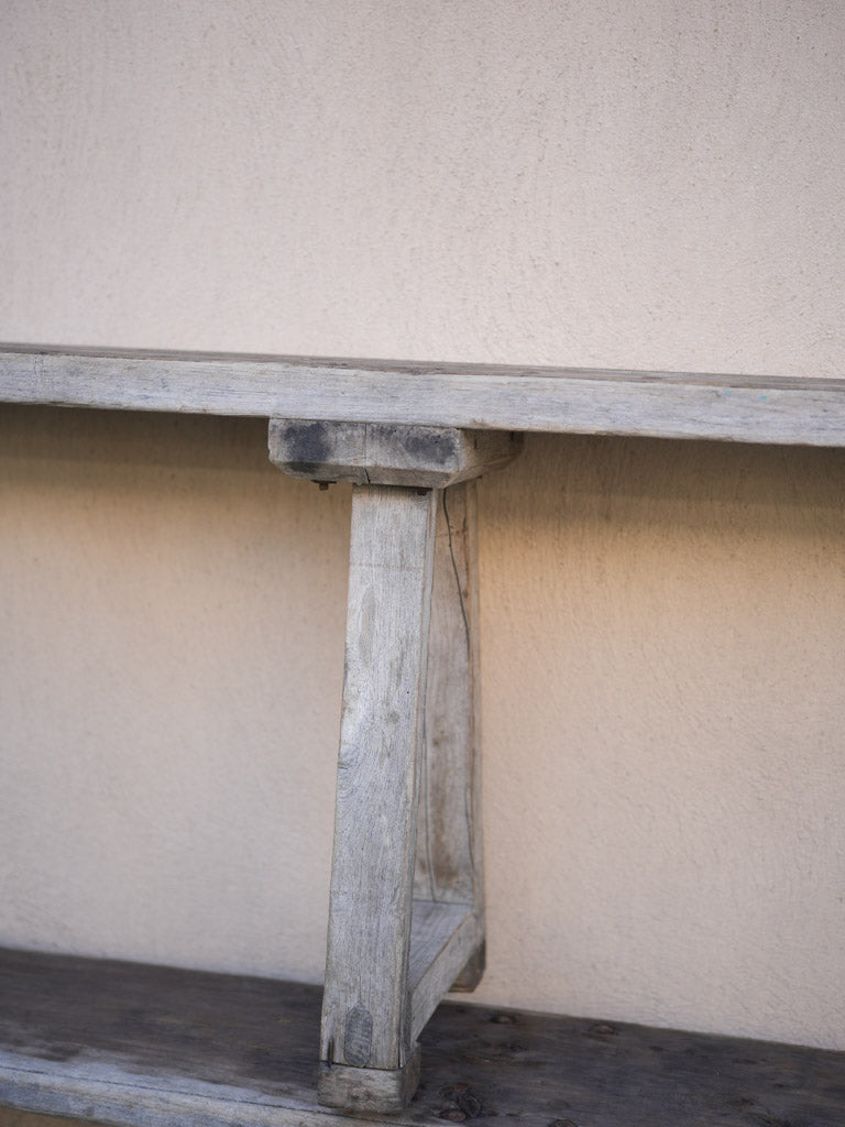 Antique, extra-long French guinguette benches