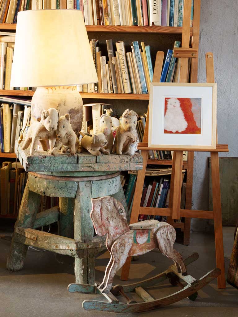 Small Contemporary Painting By Karibou - Le Charme (Charm) - 15" x 15"