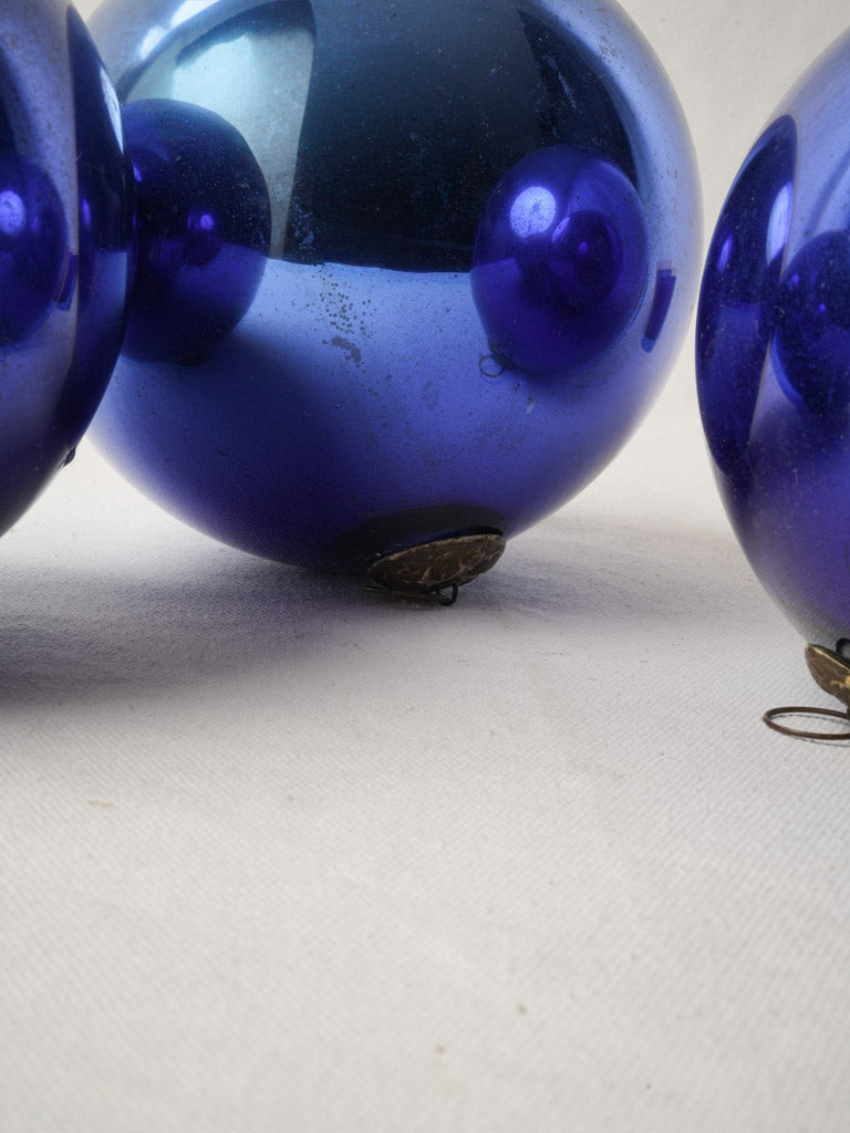 Timeless cobalt-blue mercury-glass items