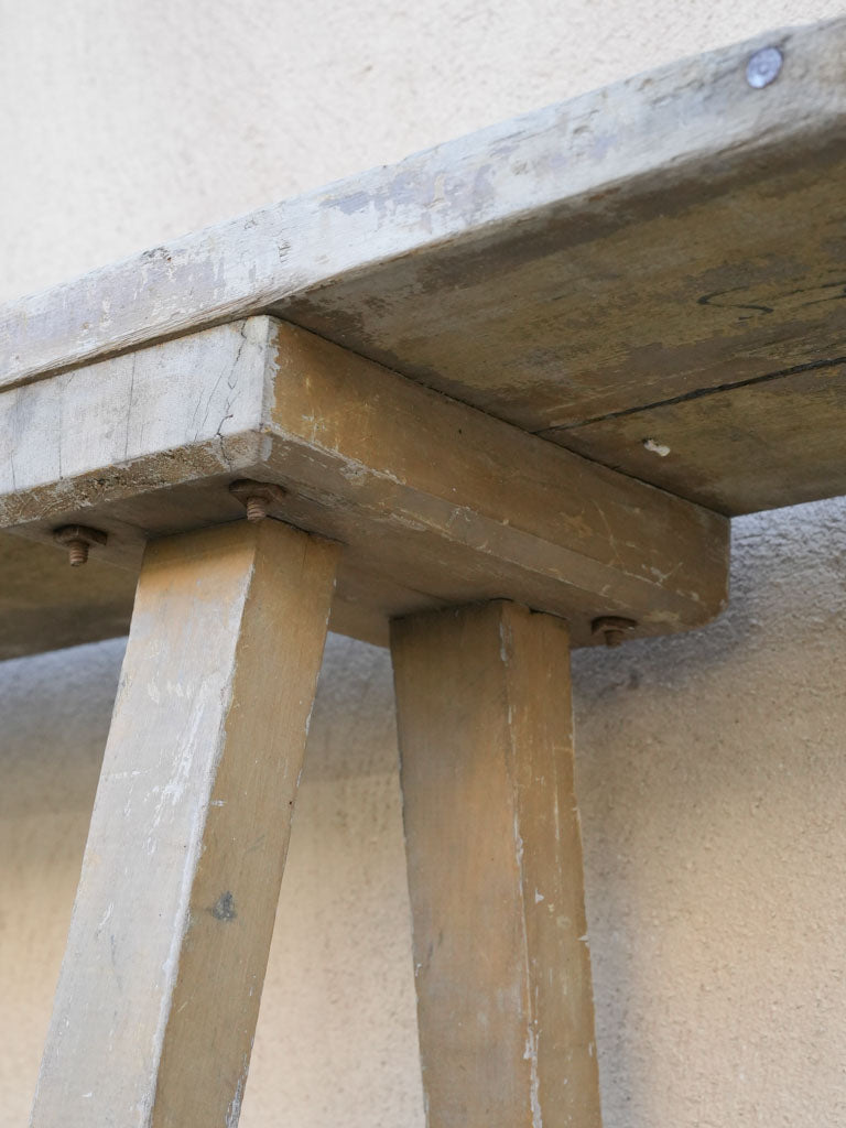 Rustic, traditional French guinguette outdoor seating