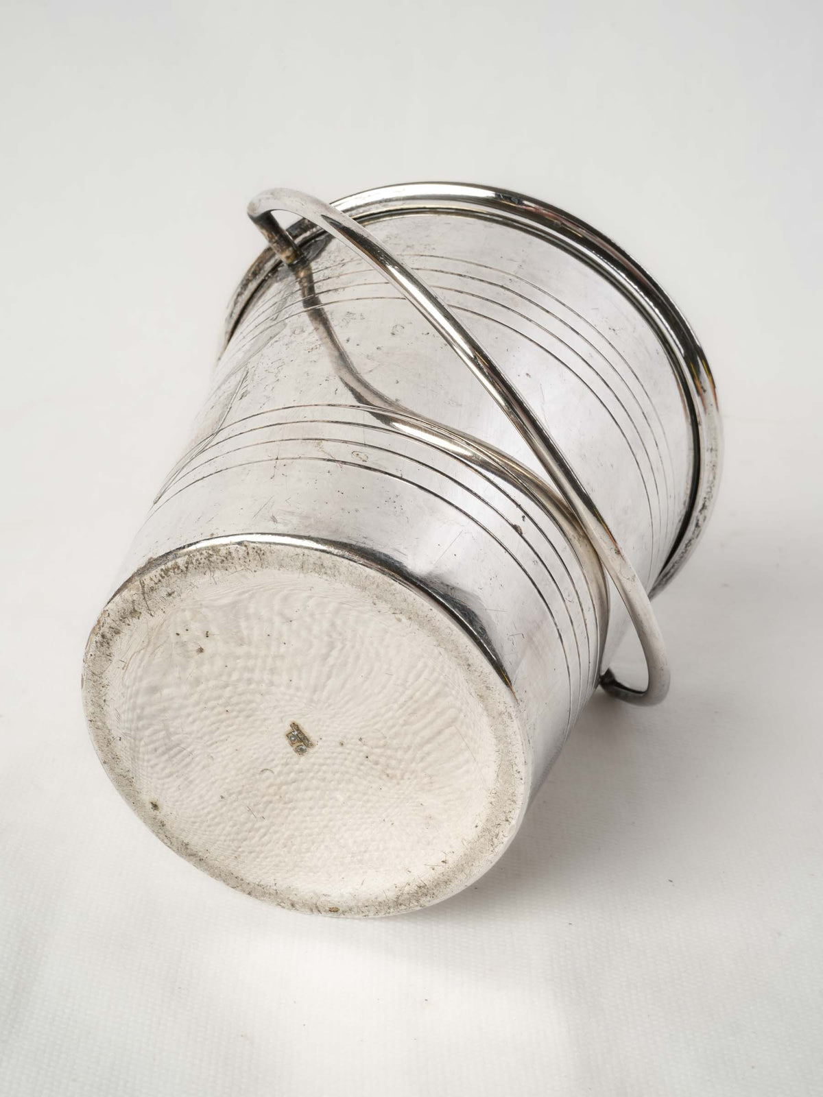 French Mid-20th-Century Silvered-Metal Ice Bucket - 5"