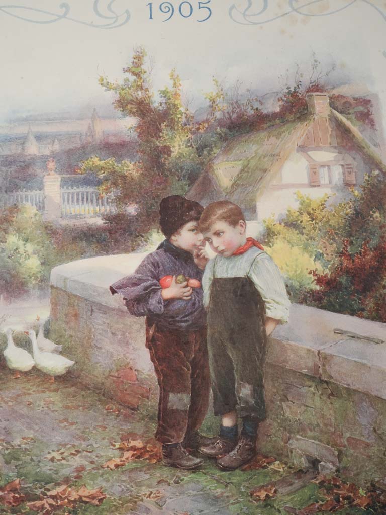 1905 Belle Époque Advertising Calendar for a Department Store in Lyon – 17¾"