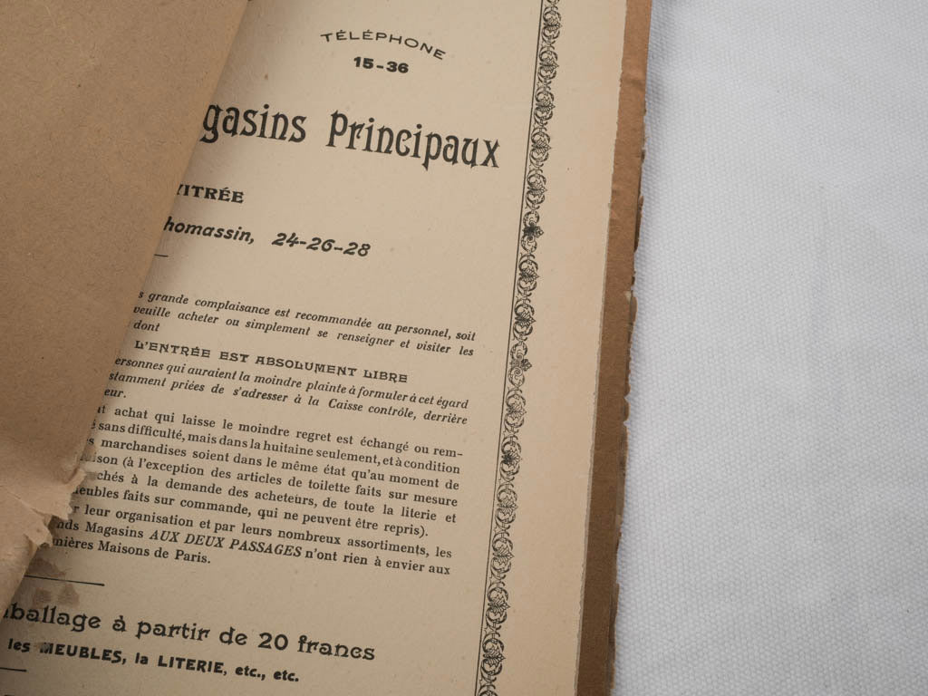 1905 Belle Époque Advertising Calendar for a Department Store in Lyon – 17¾"