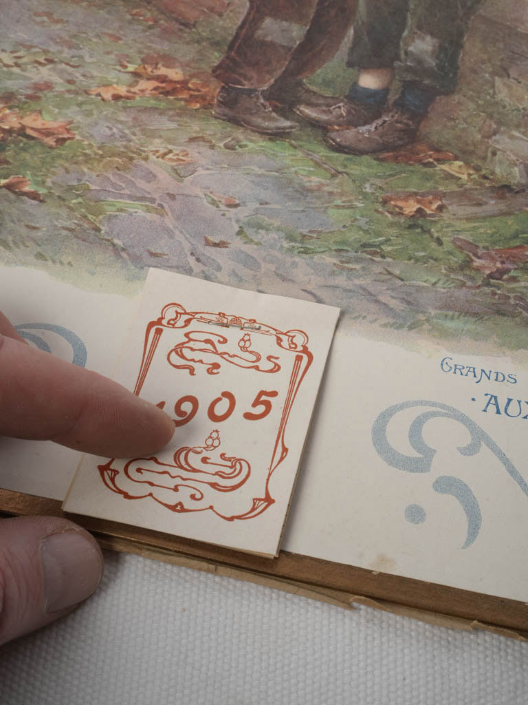 1905 Belle Époque Advertising Calendar for a Department Store in Lyon – 17¾"