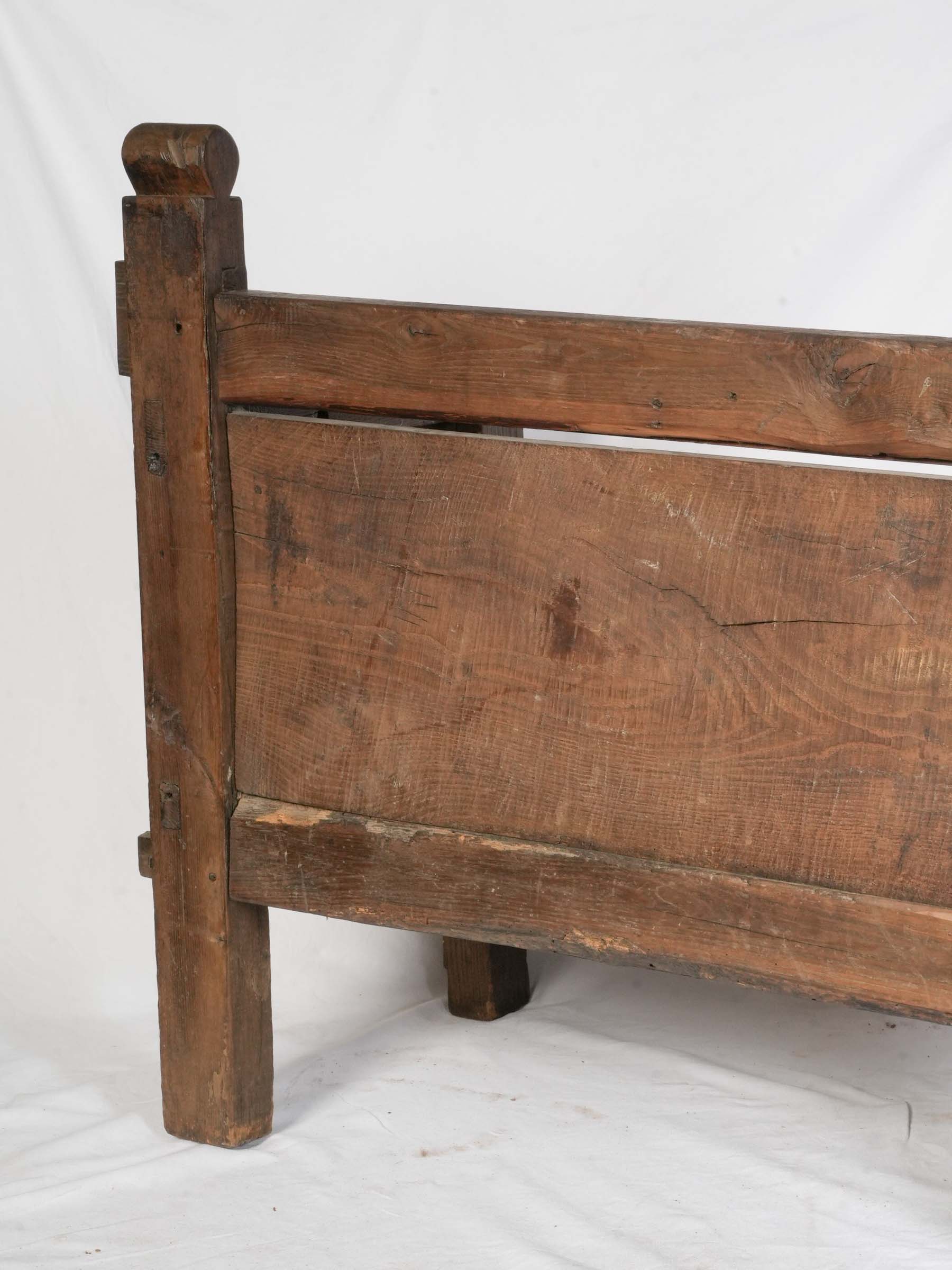 Rustic Oak Banquette from Northern France, 17th Century - 46½"