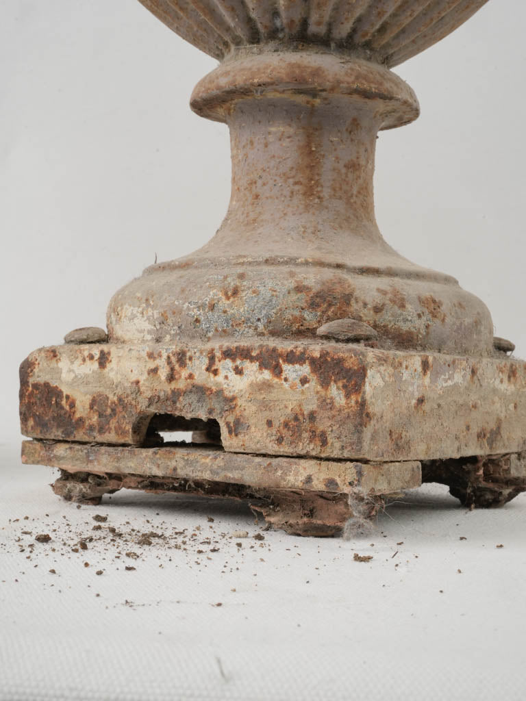 Beautifully weathered French urns