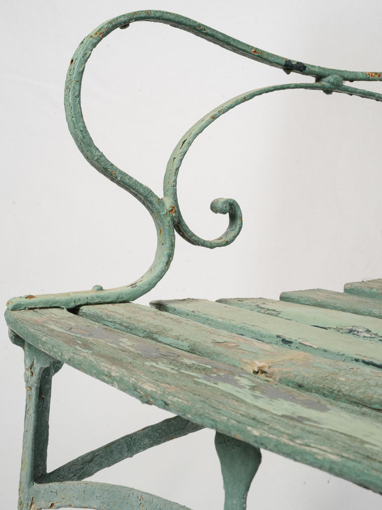 Ornamental green garden armchair