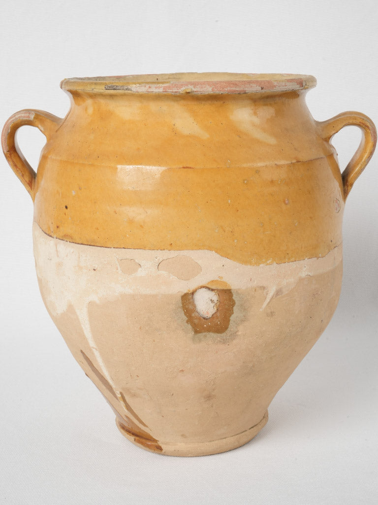 Rustic unglazed tapered base confit