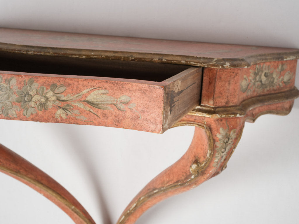 Terracotta gilded frame floating console