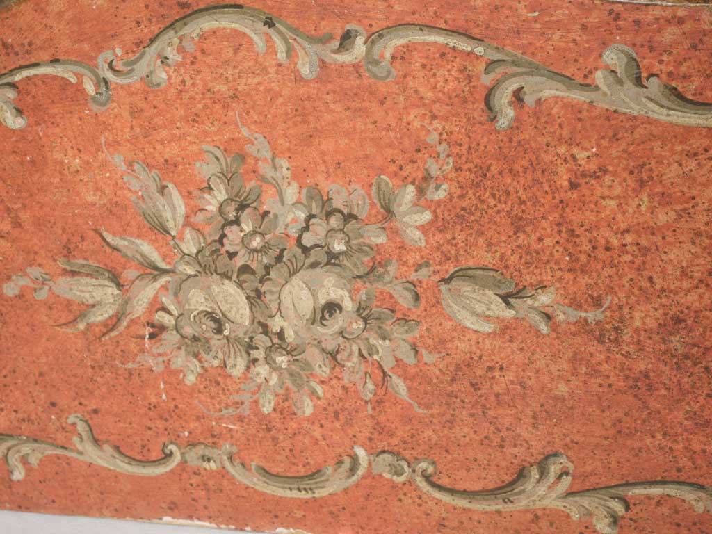 Aged terracotta hand-painted wall console