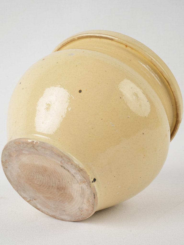 Collectible antique pale yellow chamber pot