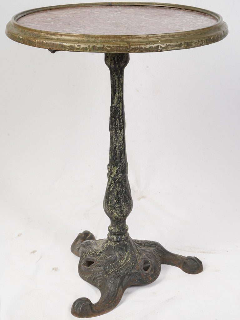 Authentic bronze feet bistro table