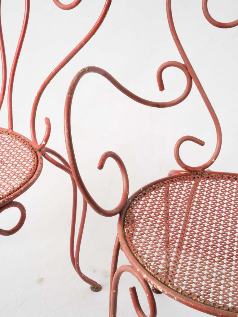 Elegant Provençal iron chairs