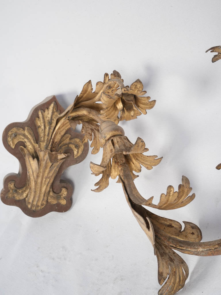 Vintage ornate candle wall lamp