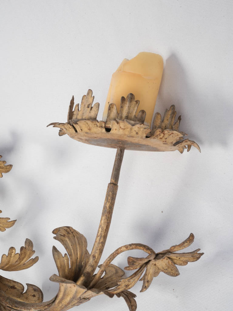 Charming old-world floral sconce