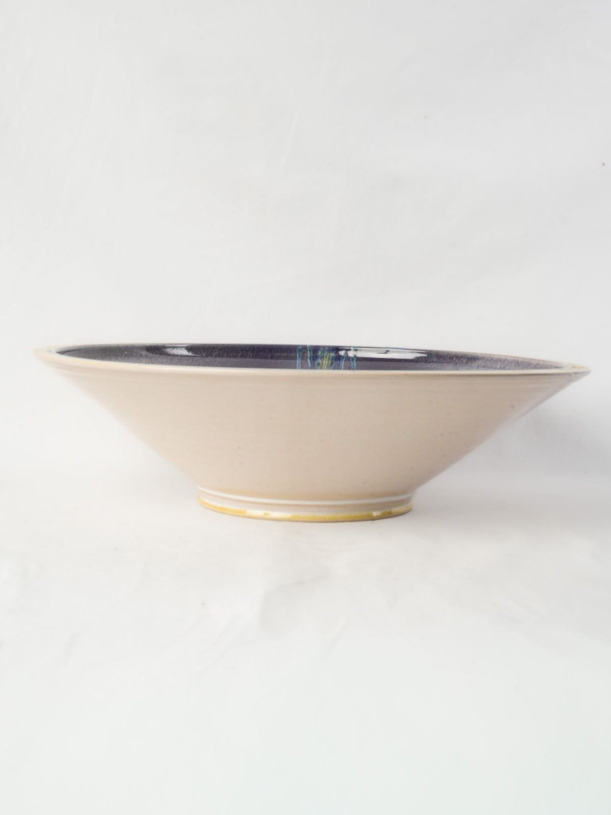 Large Contemporary Sanke Thurnau Studio Pottery Bowl w/ Striking Interior Glaze - 20"