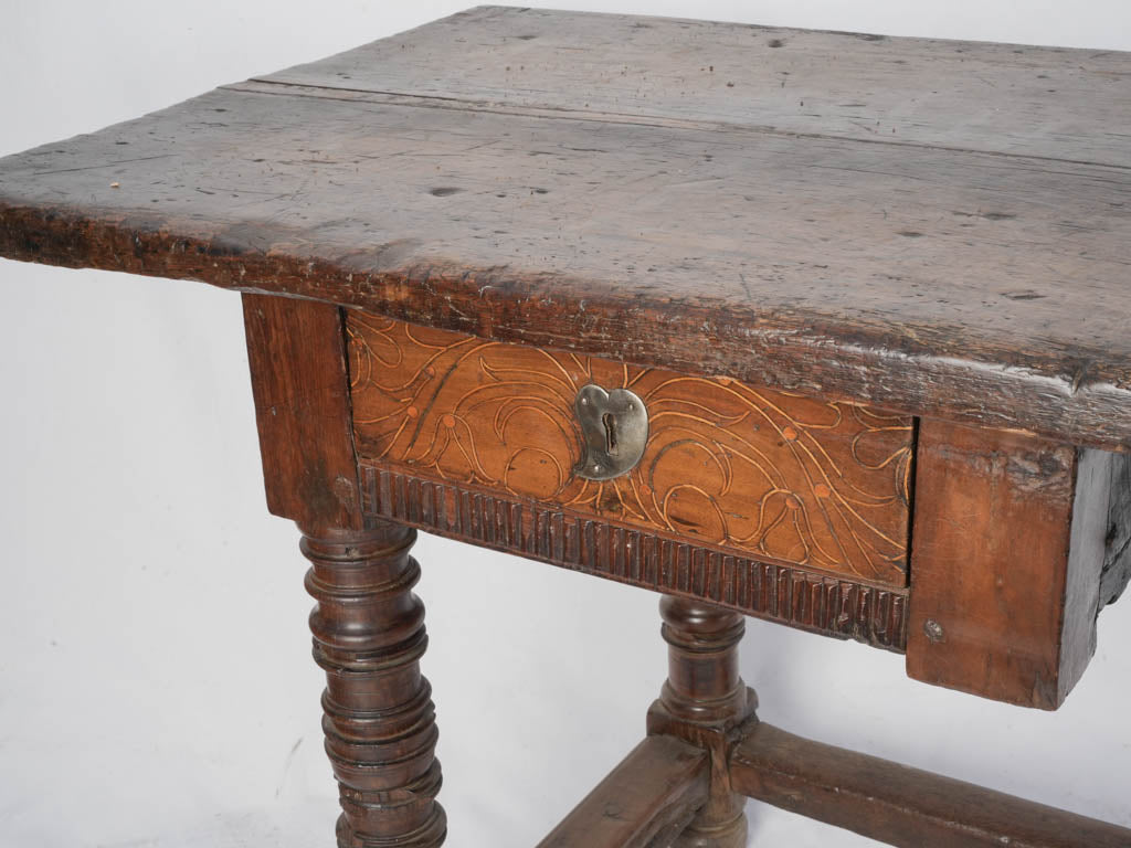 Elegant solid oak dining table