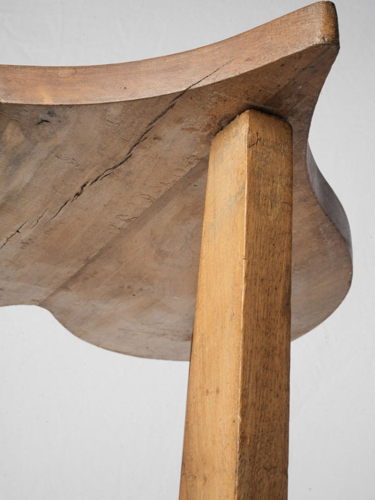 Aged hand-carved wooden pedestal