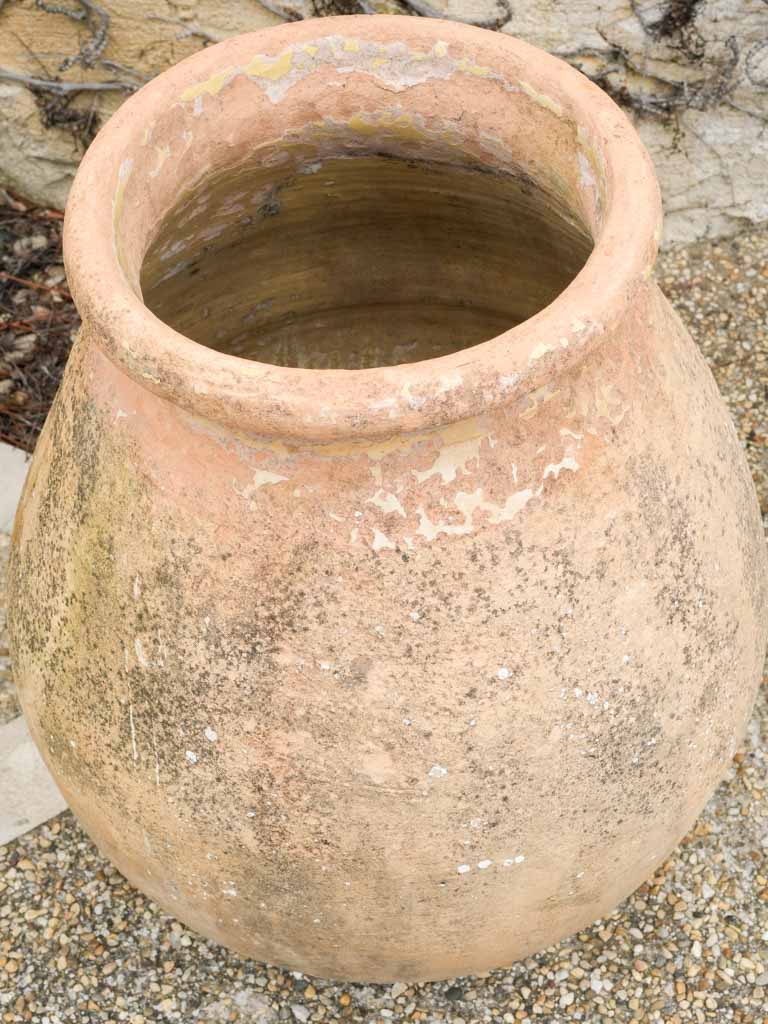 Traditional Provençal terracotta olive pot