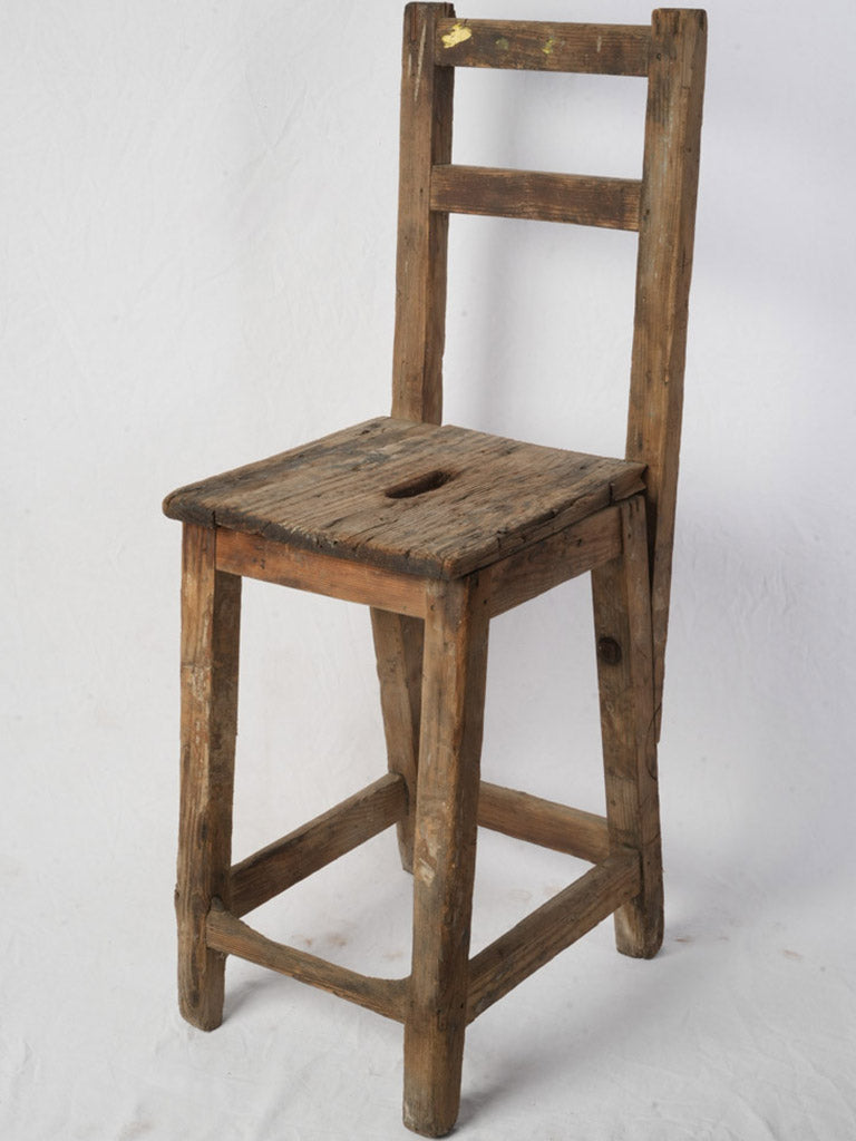 Vintage French stool with patina