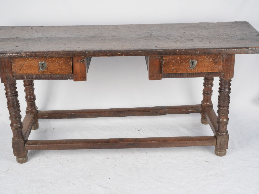 Decorative single-plank top table
