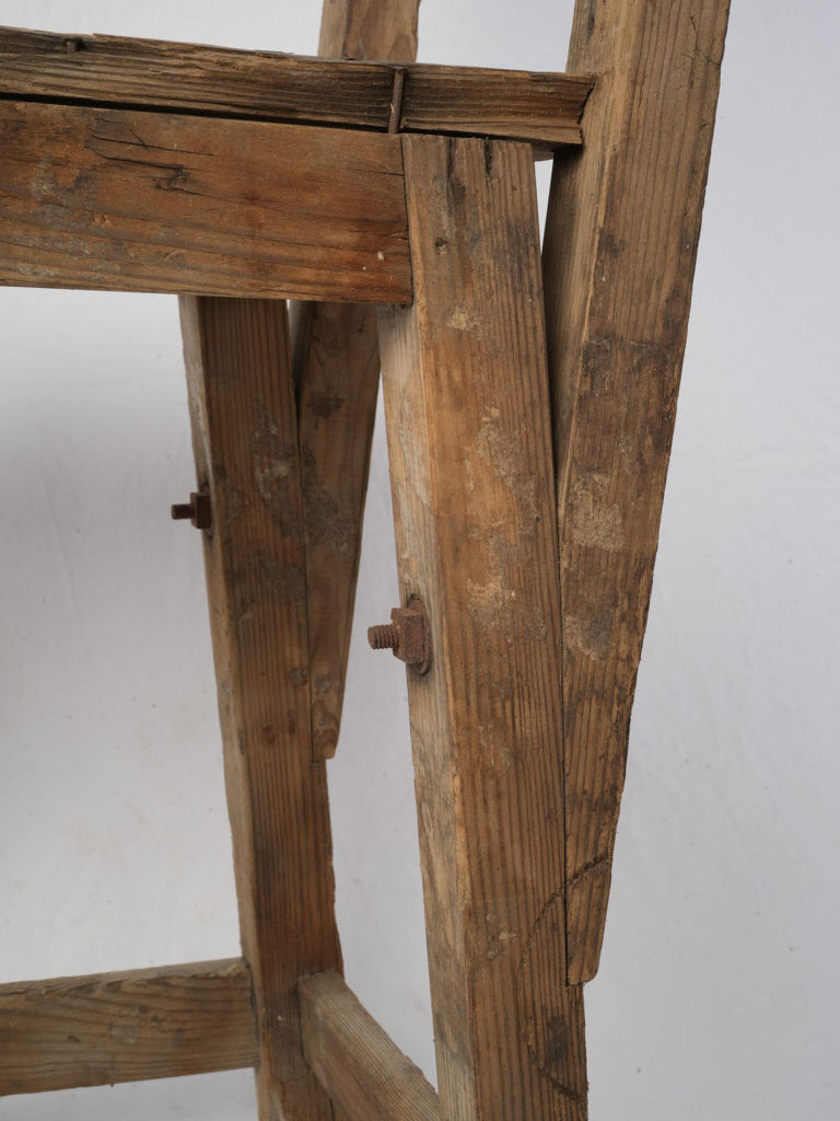 Sculptural rustic wooden plant stand