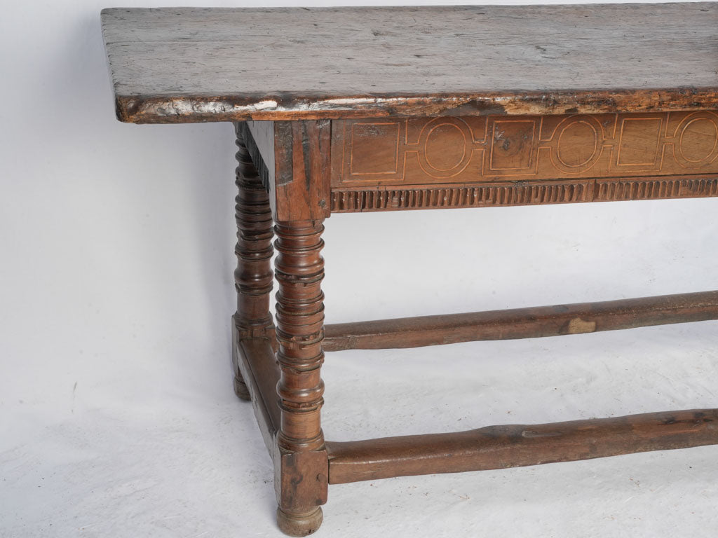 Traditional Spanish oak worktable