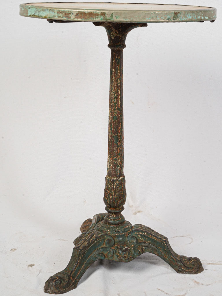 Timeworn patina iron table