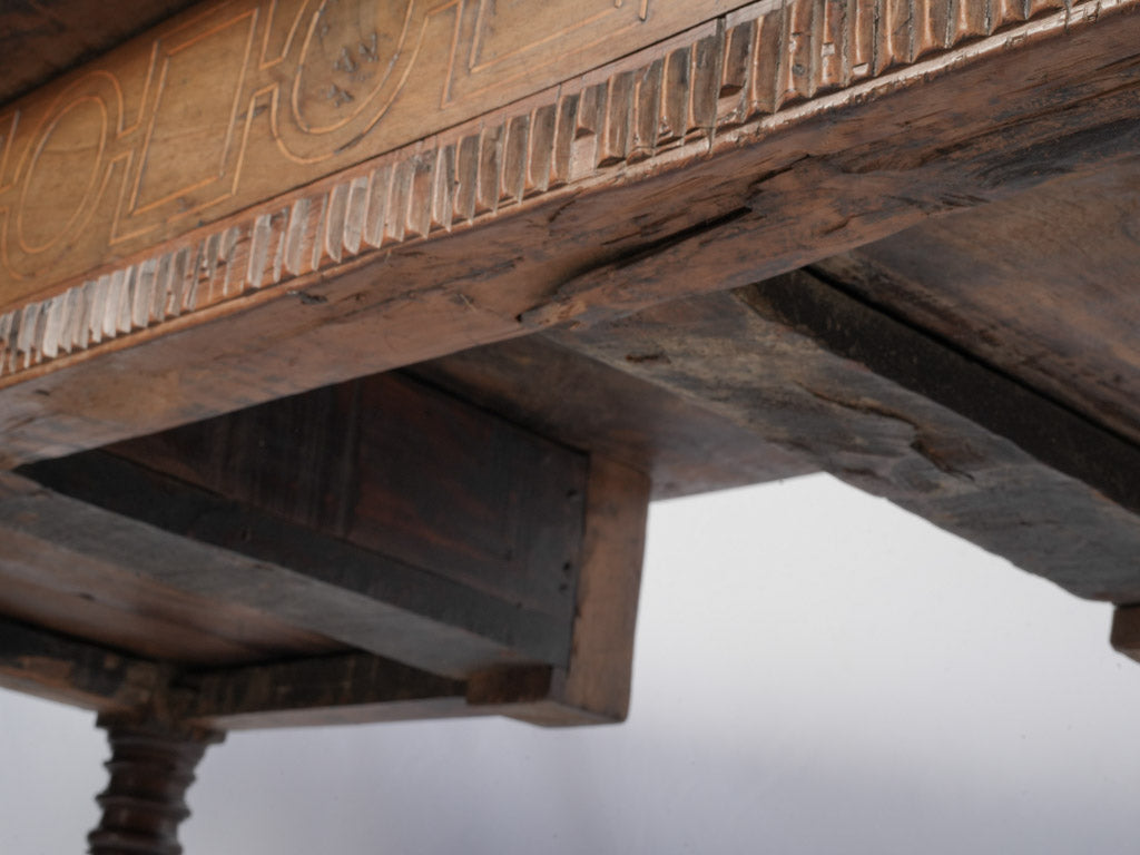 Unique antique wood grain table