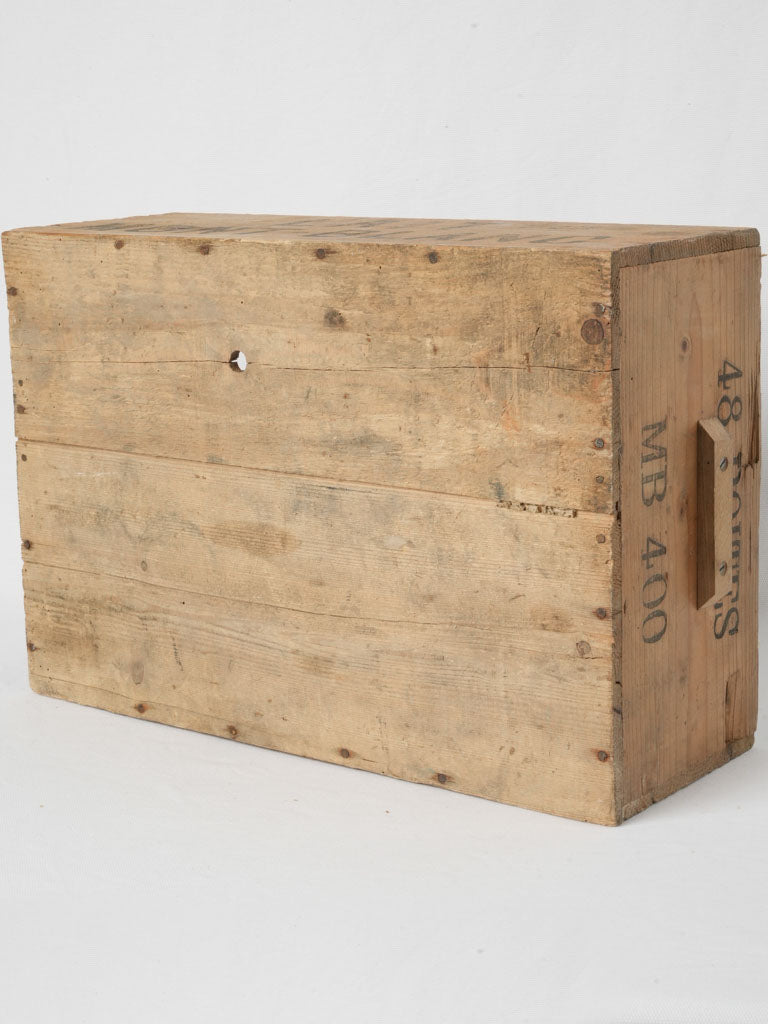 Weathered wood French chalet crate