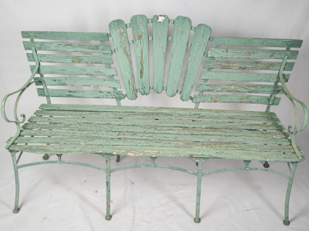 Elegant fan-back garden bench