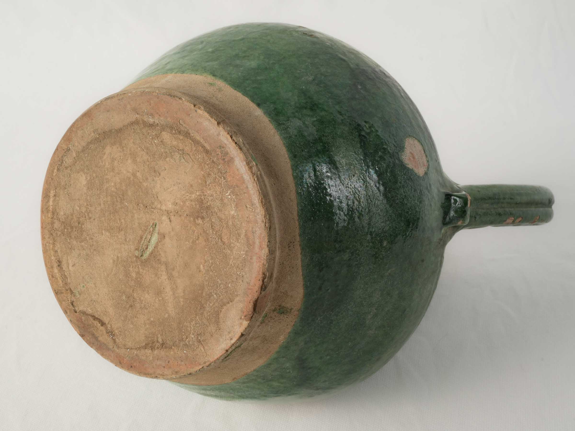 Textured vintage glazed ceramic orjol