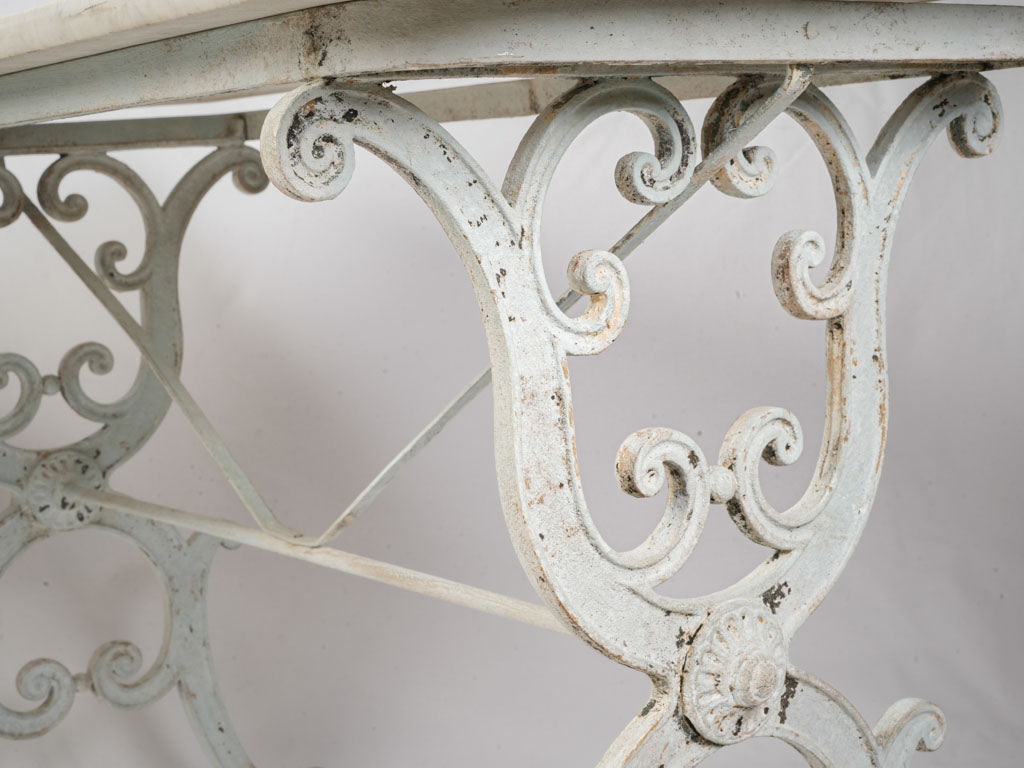 Charming age-worn bistro tables